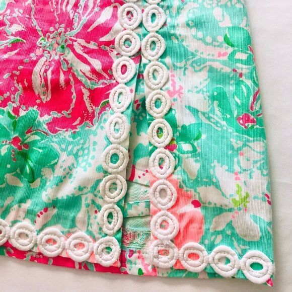 Lilly Pulitzer Floral Skort in Pink and Green - Picture 3 of 8